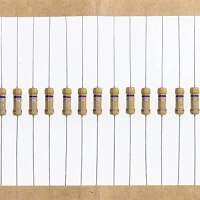 Abbildung von HUABAN 100 Stücke 0.5 Watts 1/2W 0R47 0.47 Ohm 5% Kohleschichtwiderstand