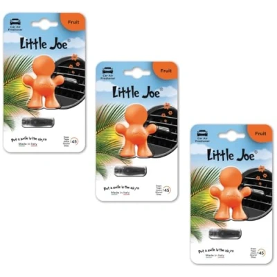 Abbildung von 3er Pack Little Joe Lufterfrischer fürs Auto zur Montage an jedem Lüftungsgitter +/ 45 Tage Frische im (Fruit/Orange)
