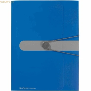 Abbildung von Herlitz Gummizugmappe PP A4 blau opak to go