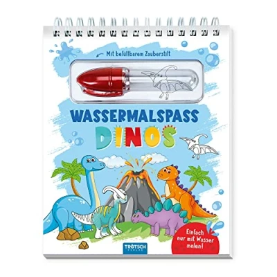 Abbildung von Trötsch Wassermalspaß mit Zauberstift Dinosaurier: Malblock nachfüllbarem Wassermalstift Ausmalblock Wasser Dinosaurier Malspaß Bilder ... (Dinosaurierwelt: Alles rund um die Dinos)