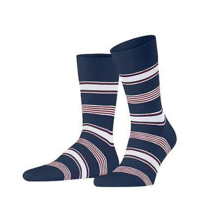 Abbildung von Falke Marina Stripe Business &amp; Casual Socken, Herren, Größe: 43/44, Royal blue