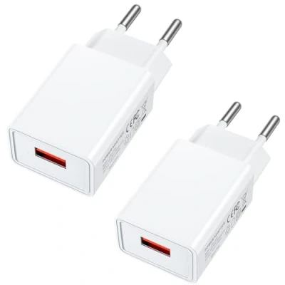 Abbildung von 2er Pack USB Ladegerät 5V 2A Universal Stecker, Schnellladegerät Netzteil Adapter Kompatibel mit iPhone 16/16 Pro/16 Pro Max/15/14/13, Plug Ladestecker Netzstecker Samsung Galaxy S24