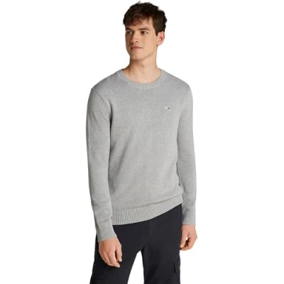 Abbildung von Tommy Jeans Herren TJM Slim Essntls C Neck Sweater Dm0dm18370 Pullover, Grey (Grey Htr), M EU