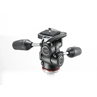 Abbildung von Manfrotto MH804 3W, MK II 3 Way Kopf aus Adapto, mit ausziehbaren Hebeln, unabhängige Achsensteuerung, ergonomischer Gummigriff, geeignet für DSLRs, spiegellos