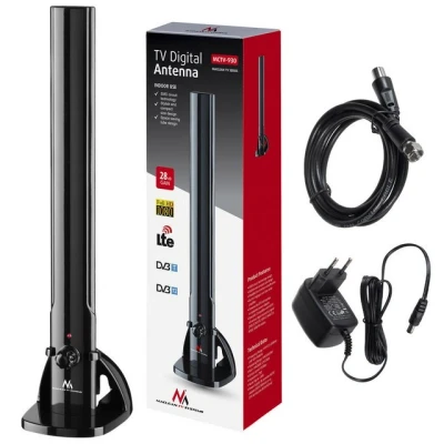 Abbildung von Maclean MCTV 930 Innenantenne (für Innenbereich, Verstärkung: 28 dB), Zimmerantenne TV Radio Antenne HDTV
