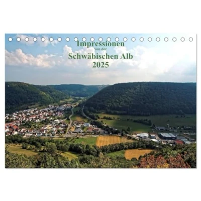 Abbildung von Impressionen von der Schwäbischen Alb (Tischkalender 2025 DIN A5 quer), CALVENDO Monatskalender