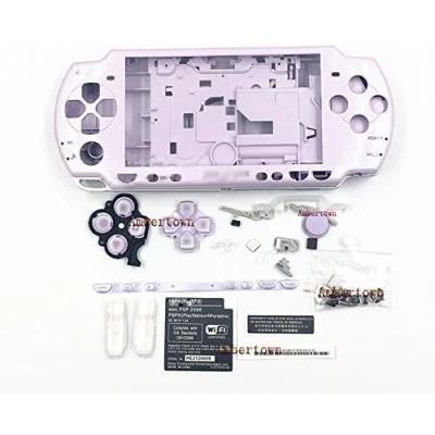 Abbildung von Ersatzgehäuse für Sony PSP 2000 2001 2002 2003 2004 Serie, vollständiges Gehäuse mit Tastensatz (Hellviolett)
