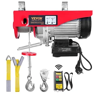 Abbildung von VEVOR Seilwinde elektrische 125kg bis 250kg Hubhöhe 12m Seilzug Motorwinde, (3 St)
