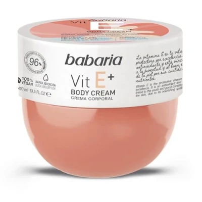 Abbildung von Babaria Crema Corporal Hidratante y Antioxidante con Vitamina E para Pieles Normales Secas, Vegano 400 ml