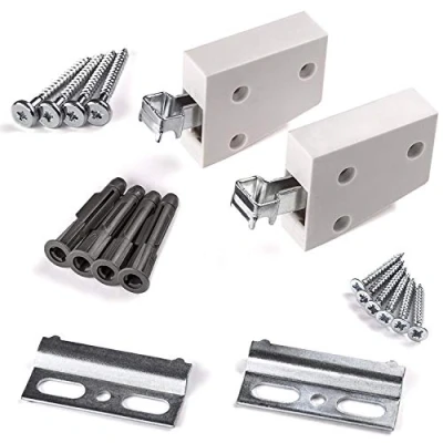 Abbildung von SO TECH® Montagezubehör Schrankaufhänger Komplettset weiß (2 St), Wandhalterung Schrankhalterung Tragkraft 120 kg