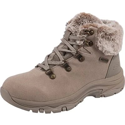 Abbildung von Skechers Trego Falls Finest Snowboot/Winterstiefel, Damen, Größe: 36, Taupe suede nylon Schuhe