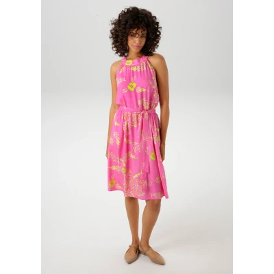 Abbildung von Aniston CASUAL Sommerkleid mit farbenfrohen, grafischen Blumendruck NEUE KOLLEKTION