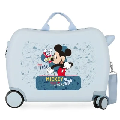 Abbildung von Disney Mickey Road Trip Blau Kinderkoffer 50 x 39 20 cm starres ABS seitliches Zahlenschloss 34 l 1,8 kg 4 Rollen Handgepäck
