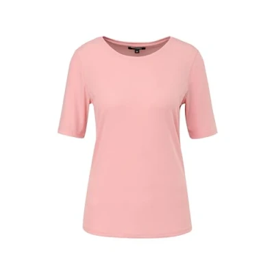 Abbildung von comma MIT Rundhalsausschnitt Tshirt basic, Damen, Größe: 42, Rosa