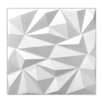 Abbildung von Eurodeco 3D Wandpaneele Wandverkleidung Paneele Dekoren Deckenpaneele Wanddeko Platten Wandtattoos aus Polystyrol XPS Styropor 50 x cm, 3 mm Stärke, Merkur Weiß, 24 Stück (6m²)
