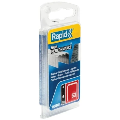 Abbildung von Rapid Tackerklammern Typ 53, 6mm Klammern, 1.080 Stk., Feindrahtklammern für Holz und Stoffe
