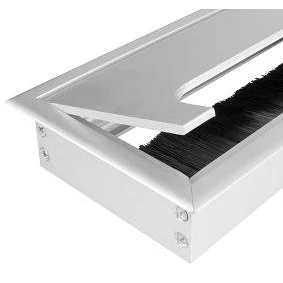 Abbildung von Kabeldurchführung Kabeldurchlass Arbeitsplatte Schreibtisch Tisch Büro Durchlass Aluminium (80mm)