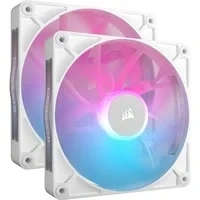 Abbildung von Corsair iCUE LINK RX140 RGB 140mm PWM Lüfters mit System Hub Magnetisches Kuppellager Dual Pack Weiß
