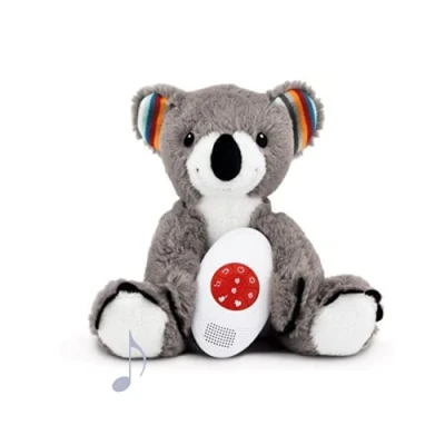 Abbildung von ZAZU Kuscheltier Coco der Koala mit Musikfunktion Beruhigendes Plüschtier 6 Melodien, Schüttel und Sprachaktivierung, automatischer Abschaltung, grau