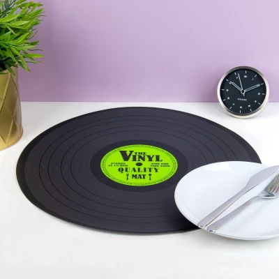 Abbildung von Schallplatten Platzset (ein Stück)