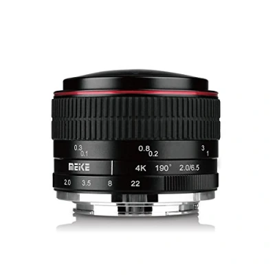 Abbildung von Meike MK 6,5 mm f/2.0 Objektiv Fisheye für olypums Panasonic Micro 4/3 Mount Cameras
