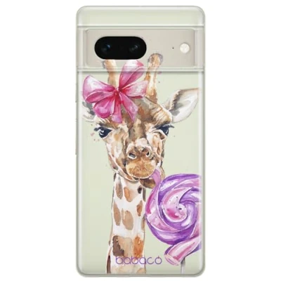 Abbildung von Babaco ERT Group Handyhülle für Google Pixel 7 Original und offiziell Lizenziertes Muster Giraffe 001 optimal an die Form des Handy angepasst, teilweise transparent