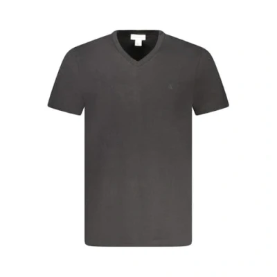 Abbildung von Calvin Klein Jeans Smooth Solid Vneck TEE Tshirt basic, Herren, Größe: XXL, Black