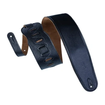 Abbildung von Levy&#039;s Leathers M4GF BLK Gitarrengurt Garment Leather Suede Back Padded 3 1/2&quot;&quot; Black&quot;, schwarz, small medium large x 2x