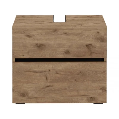 Abbildung von Home affaire Waschbeckenunterschrank &quot;Wisla&quot;, Siphonausschnitt, Push to open Funktion, Breite 60cm, Höhe 55 cm