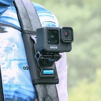 Abbildung von SUREWO Schultergurt Halterung, kompatibel mit GoPro Hero 13/12/11/10/9/8/7/(2018)/6/5 Black 5/4 Session/Silber,APEMAN/Crosstour/AKASO/Victure/COOAU/Campark/DJI Osmo Action 5 Pro/4/3 Kamera