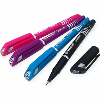 Abbildung von Fineliner mit gefederter Spitze STABILO SENSOR F fein 4er Etui COLORTANGLE Edition