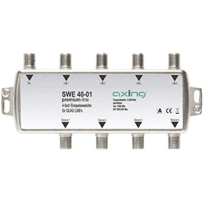 Abbildung von Axing SWE 40 01 SAT Einspeiseweiche für Quad LNB (4 fach)