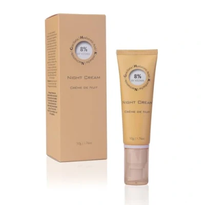 Abbildung von 8% Reichhaltige Nachtcreme mit Hyaluronsäure und Kombucha Feuchtigkeitsspendend, Anti Aging strahlend Für alle Hauttypen Ohne Parabene, Sulfate Silikone 50g