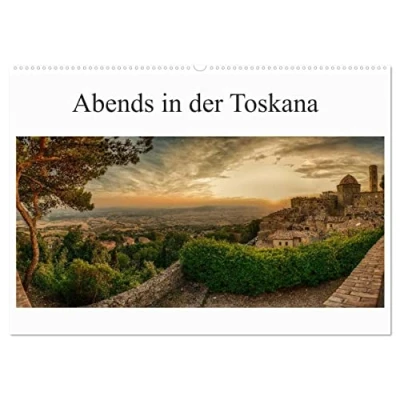 Abbildung von Abends in der Toskana (Wandkalender 2025 DIN A2 quer), CALVENDO Monatskalender