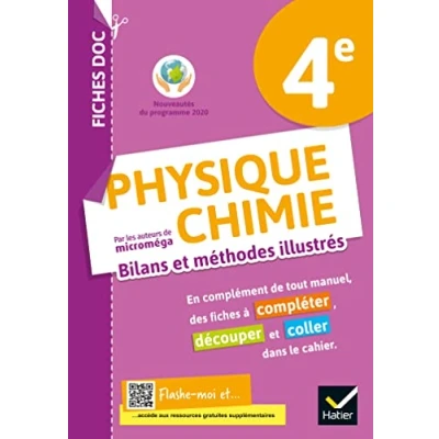Abbildung von FICHES DOC Bilans et méthodes illustrés Physique chimie 4e Ed 2021 Cahier élève: élève