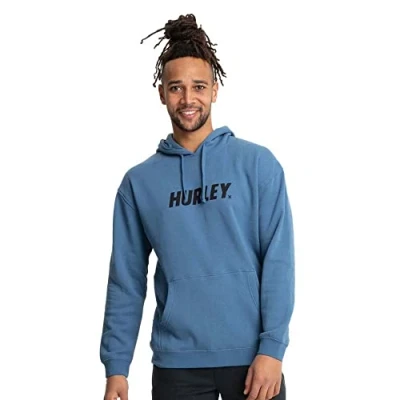 Abbildung von Hurley Fastlane Solid PO Kapuzenpullover, Herren, Größe: Medium, Deep aqua