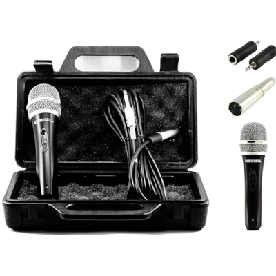 Abbildung von TronicXL Mikrofon dynamisch + Koffer Kabel Adapter XLR Klinke 6,35mm 3,5mm Universal Handmikrofon