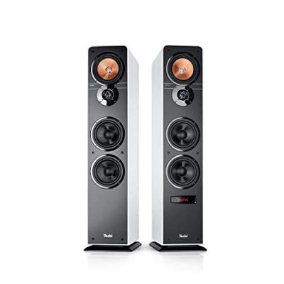 Abbildung von Teufel Ultima 40 Aktiv Aktives 3 Wege Lautsprecher Paar, Bluetooth aptX, Dolby Audio, HDMI ARC, Surround Option, 260W, Bassreflex, Integrierter Verstärker weiß