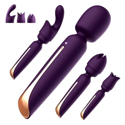Abbildung von Massagestab für frauen Sex sehr stark klitoris stimulator sie Magic wand frau toyset woman Sexspielzeug solo Sextoysets damen sextoy vibrator leise