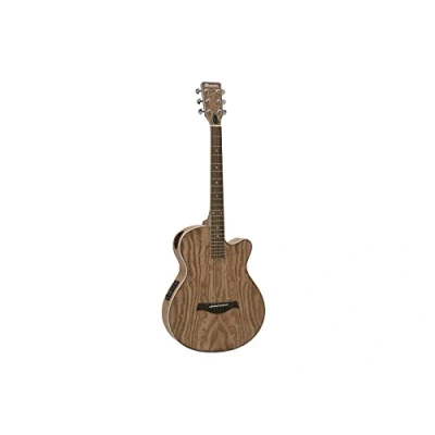 Abbildung von DIMAVERY SP 100 Westerngitarre, natur Western Gitarre mit Zargenschallloch
