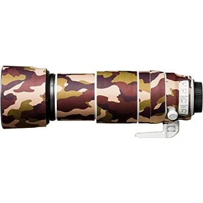 Abbildung von easyCover Lens Oak Objektivschutz Schutz für Ihr Kameraobjektiv Geeignet Canon EF 100 400mm F4.5 5.6L is II USM Braune Camouflage