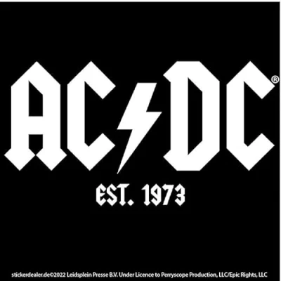 Abbildung von AC/DC Aufkleber Est. 1973 Sticker Angus Hardrock Metal Heavy ca. 10x10 cm