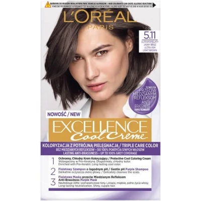 Abbildung von L&#039;Oreal Paris Exellence Haarfarbe Creme 5.11 Ultra Ash Hellbraun