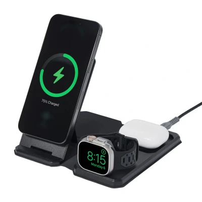 Abbildung von UAG Wireless Magsafe Charger 25W Induktives Laden Schwarz mit Ladekabel
