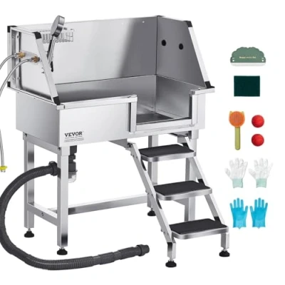 Abbildung von VEVOR Hundepflegewanne Tierbadewanne Hundewaschstation 870x488x1025mm