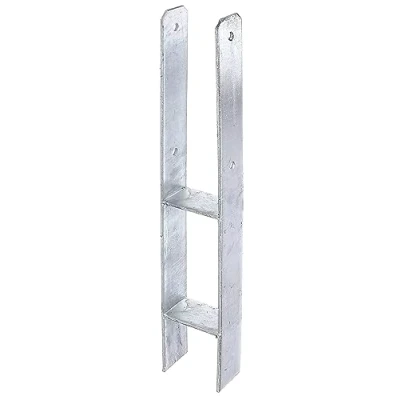 Abbildung von Alberts H Pfostenanker, Materialstärke 5 mm, lichte Breite 91 Höhe 600 mm
