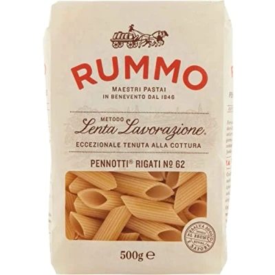 Abbildung von 20x Rummo Pennoni rigati N. 62 Hartweizengrieß Pasta Italienische Nudeln 500g Packung + Italian Gourmet Polpa di Pomodoro 400g Dose