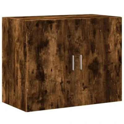 Abbildung von vidaXL Wandschrank, Hängeschrank mit Stauraum, Lagerschrank Wandmontage für Wohnzimmer Schlafzimmer Garage, Aufbewahrungsschrank Schrank, Räuchereiche Holzwerkstoff