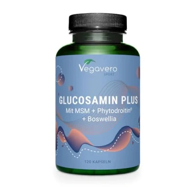Abbildung von Glucosamin Chondroitin hochdosiert &amp; Vegan 1000 mg Mit MSM Laborgeprüft Ohne Zusatzstoffe Deutsche Produktion von Vegavero®