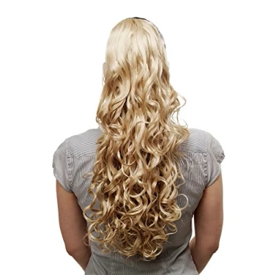 Abbildung von WIG ME UP N310 26 Voluminös wallendes Haarteil/Zopf/Pferdeschwanz, lockig, sehr lang, ca. 60 cm, Blond